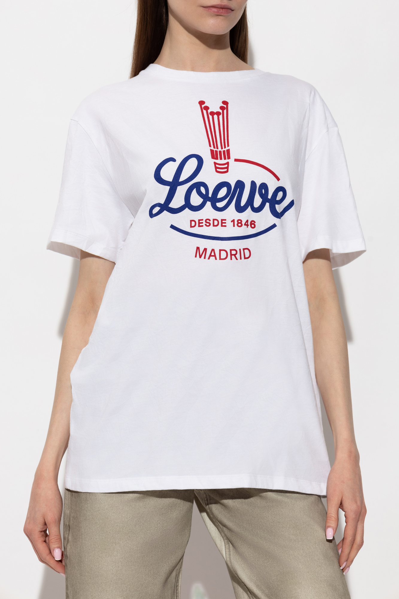 Loewe T-shirt with a crinkled effect | Women's | Vitkac